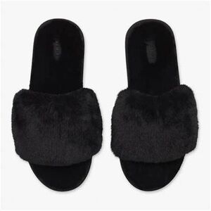 Skims Black Slippers